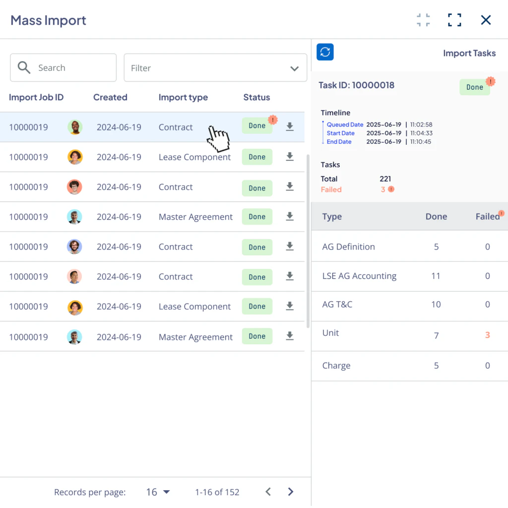 screenshot of Nakisa Lease Accounting